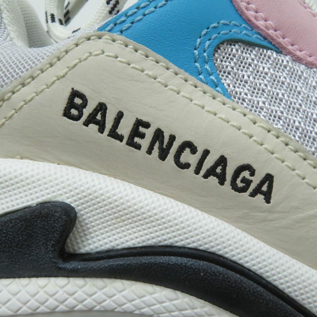 極美品★BALENCIAGA バレンシアガ 524039 TRIPLE S トリプルＳ ロゴ刺繍入 レースアップ ダッドスニーカー/シューズ マルチ  24.5cm