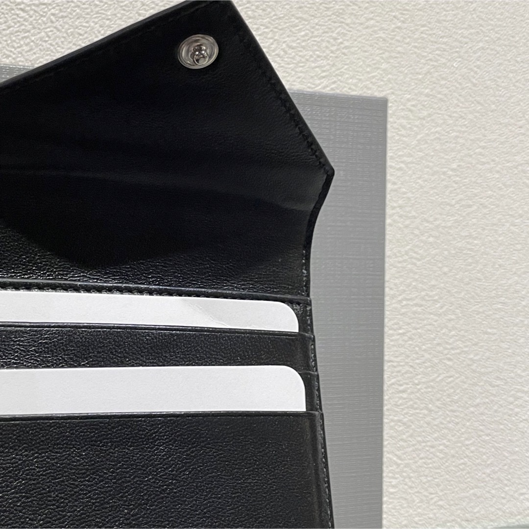 BALENCIAGA クロコ風 折財布 (ブラック)-