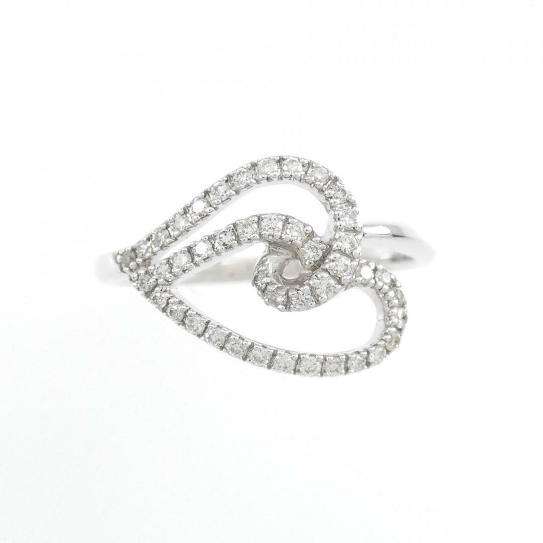 K18WG ハート ダイヤモンド リング 0.25CT レディースのアクセサリー(リング(指輪))の商品写真