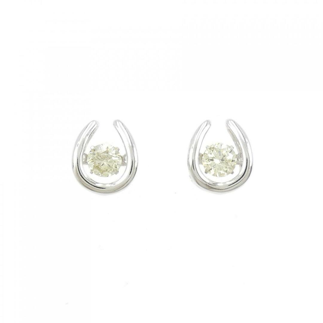 K18WG/PT ダイヤモンド ピアス 0.58CT - アクセサリー