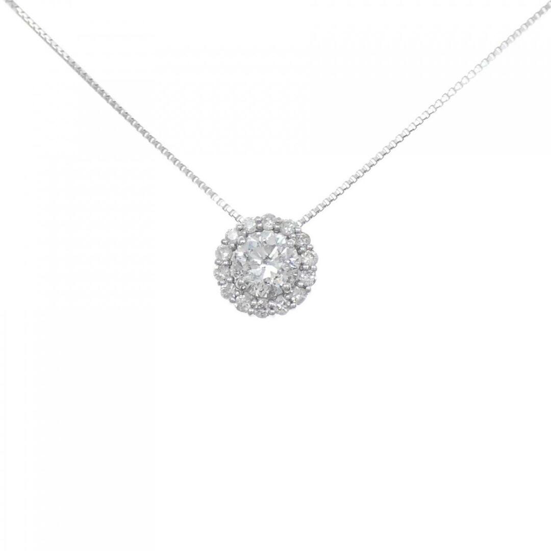 K18WG ダイヤモンド ネックレス 0.419CT - ネックレス