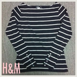 エイチアンドエム(H&M)のH&M ボーダーカットソー(カットソー(長袖/七分))