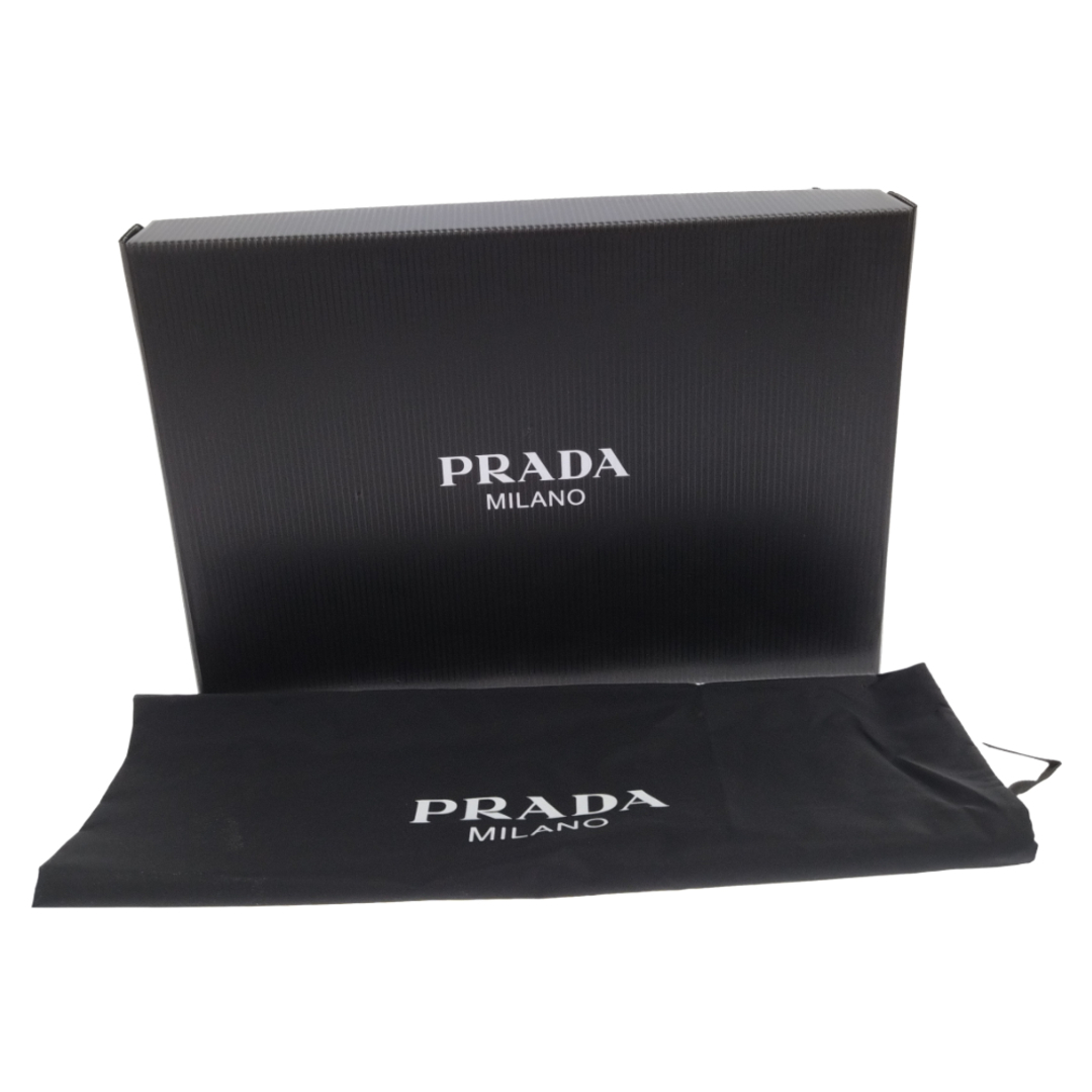 PRADA(プラダ)のPRADA プラダ 21SS コットンギャバジン ポインテッドトゥ ハイカットスニーカー ブラック メンズの靴/シューズ(スニーカー)の商品写真