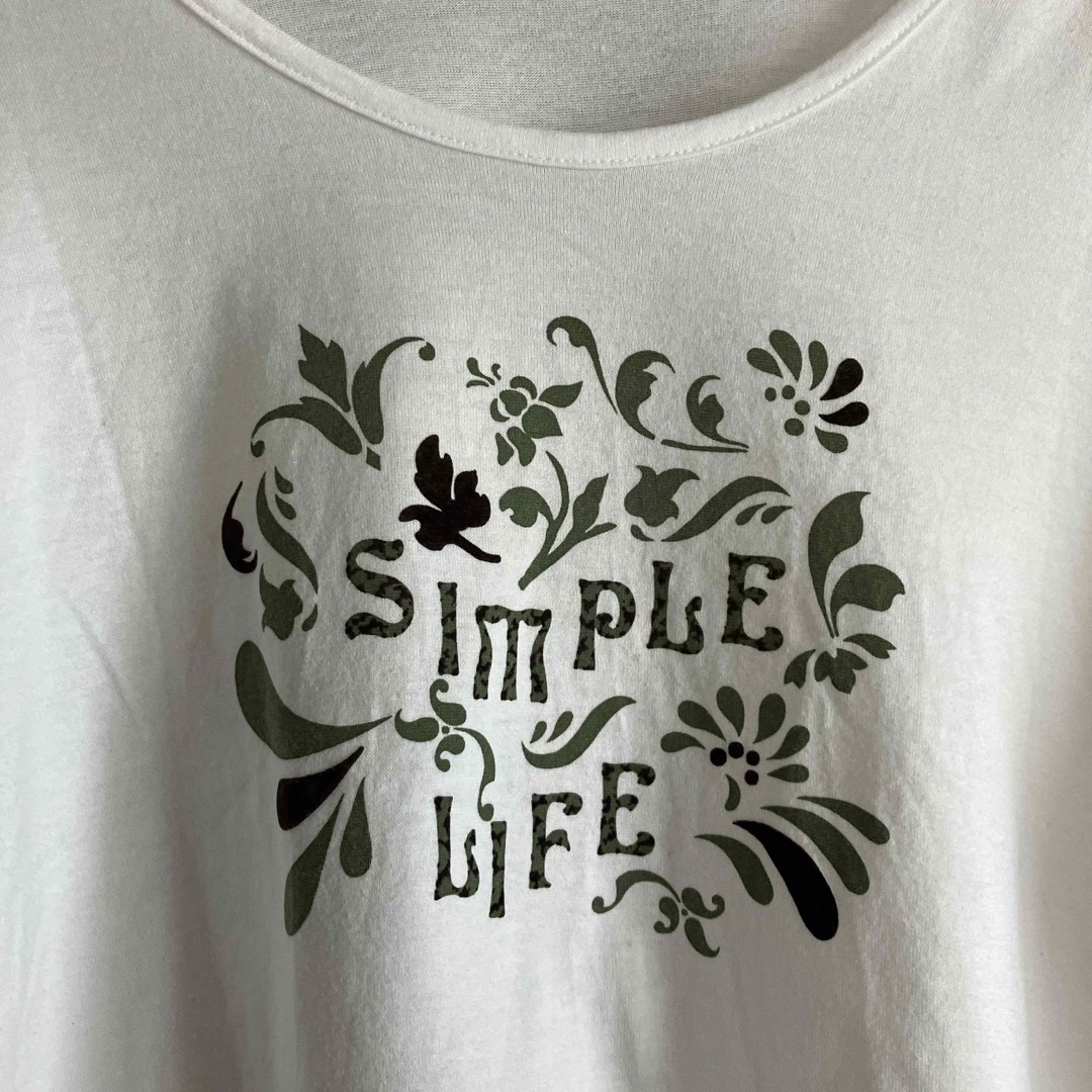 SIMPLE LIFE(シンプルライフ)のシンプルライフ　白T  LL レディース レディースのトップス(シャツ/ブラウス(長袖/七分))の商品写真