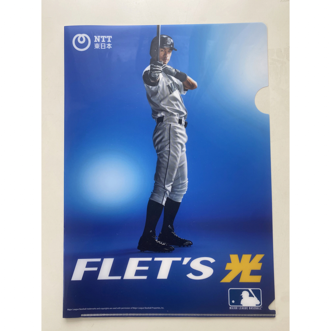 NTT Communications(エヌティティコミュニケーションズ)のNTT フレッツ光 イチロー クリアファイル スポーツ/アウトドアの野球(記念品/関連グッズ)の商品写真