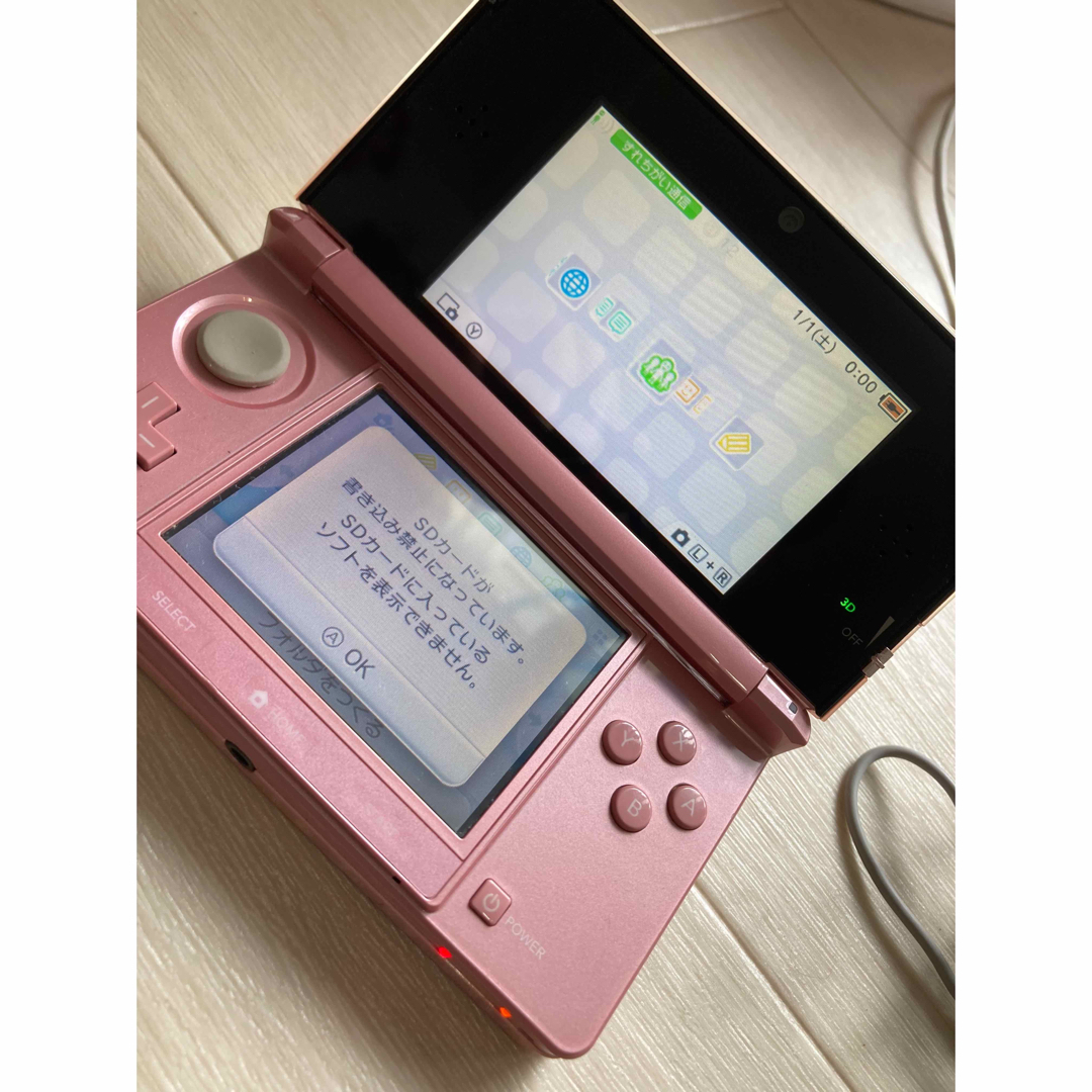 ニンテンドー3DS - ニンテンドー3ds 本体 ミスティピンク 正規充電器付