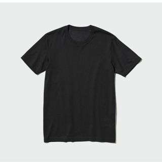 ユニクロ(UNIQLO)のUNIQLO　ユニクロ　ドライカラークルーネックT（半袖）　XL　ブラック(Tシャツ/カットソー(半袖/袖なし))