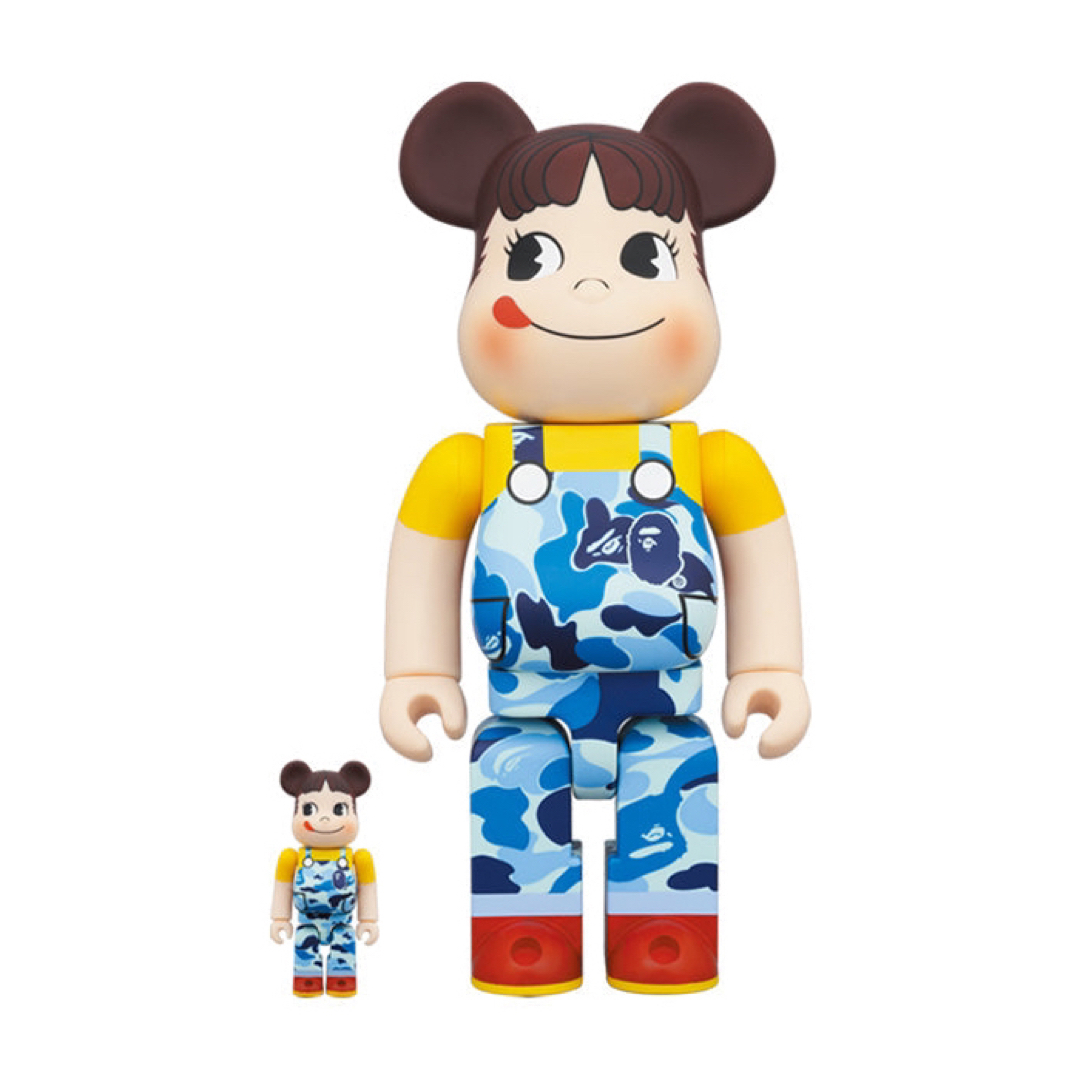 エンタメ/ホビーBE@RBRICK BAPE ペコちゃん 100％ & 400％ BLUE