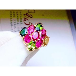 ⭐︎【高級】トルマリン リング k18 5.35ct(リング(指輪))