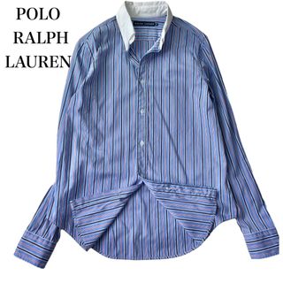 ポロラルフローレン(POLO RALPH LAUREN)の【美品】ラルフ　ラルフローレン　シャツ　ストライプ(シャツ/ブラウス(長袖/七分))