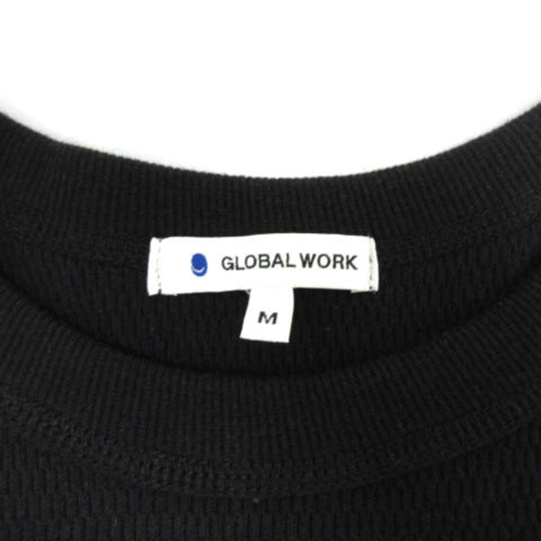 GLOBAL WORK(グローバルワーク)のグローバルワーク ワンピース 長袖 ミモレ丈 コットン混 ブラック 黒 M レディースのワンピース(ひざ丈ワンピース)の商品写真