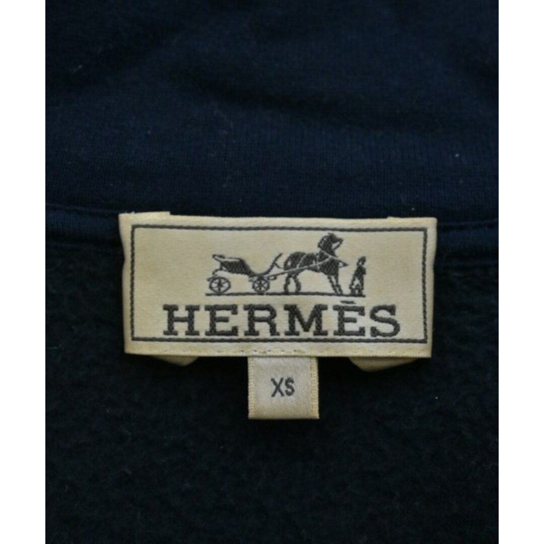 HERMES エルメス パーカー XS 紺x黒