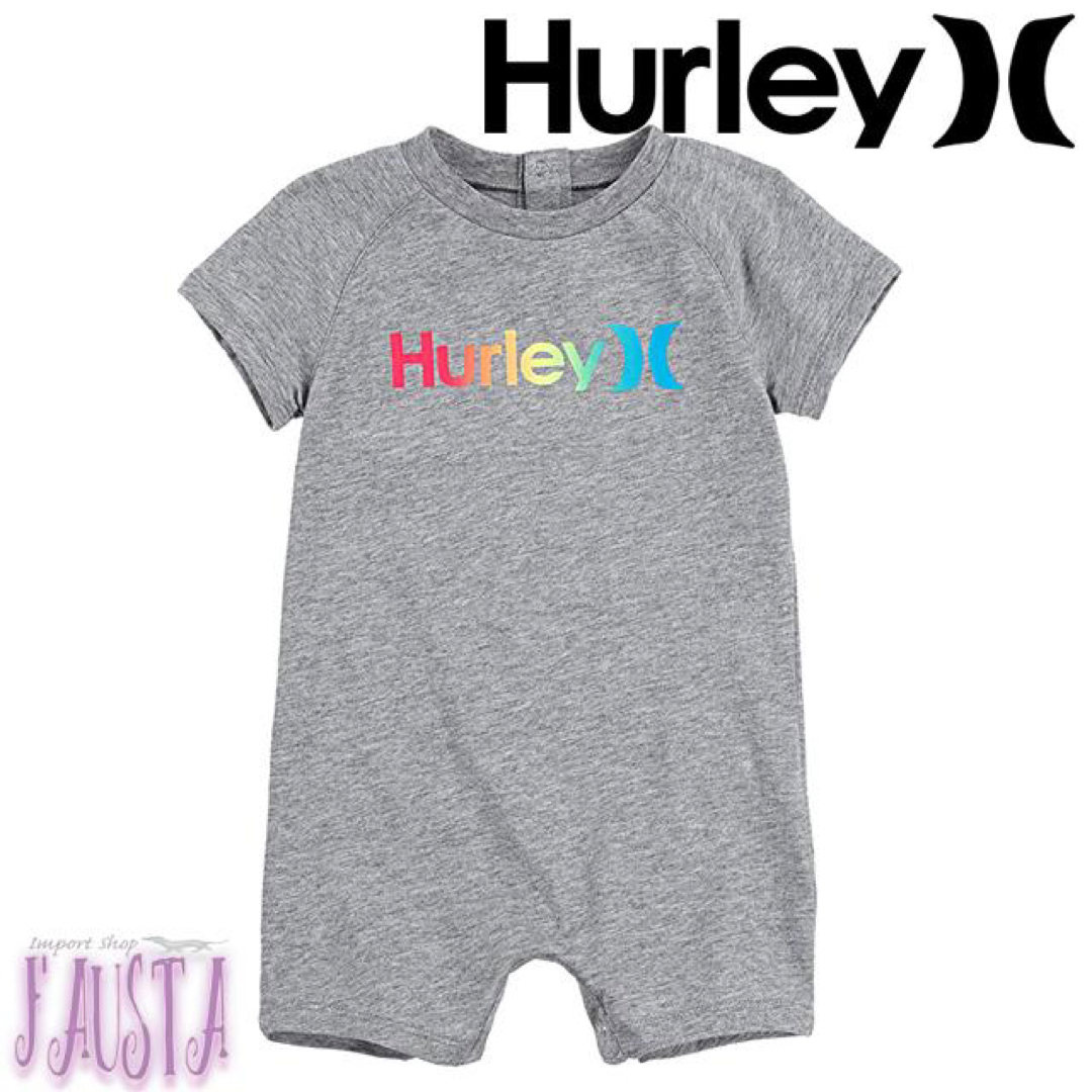 Hurley(ハーレー)のハーレー 半袖カバーオール 半袖 ベビー服 赤ちゃん服 サーフ系 キッズ/ベビー/マタニティのベビー服(~85cm)(カバーオール)の商品写真