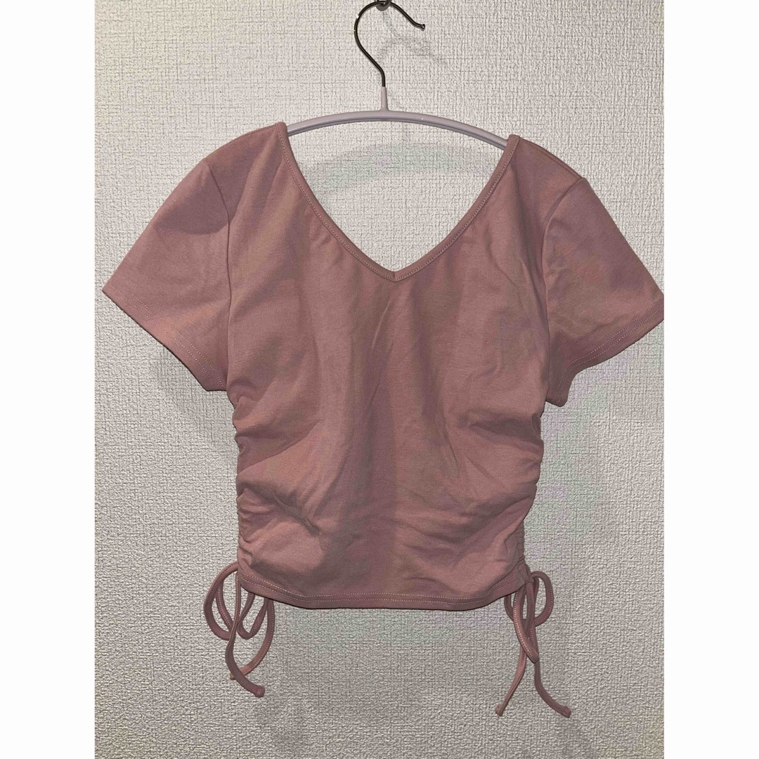 GYDA(ジェイダ)のジェイダ サイドスピンドル2WAY トップ ピンク レディースのトップス(Tシャツ(半袖/袖なし))の商品写真