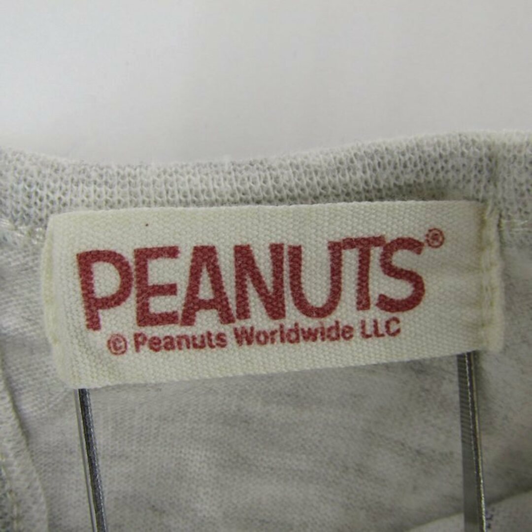 PEANUTS(ピーナッツ)のピーナッツ スヌーピー 長袖Tシャツ ウッドストック ラウンドネック ポリエステル トップス キッズ 女の子用 130サイズ ホワイト PEANUTS キッズ/ベビー/マタニティのキッズ服女の子用(90cm~)(Tシャツ/カットソー)の商品写真