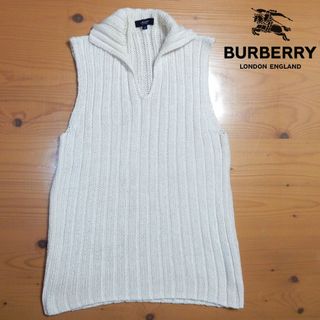 バーバリー(BURBERRY)のバーバリー｜BURBERRY コットンニット　ノースリーブ　サイズ38(ニット/セーター)