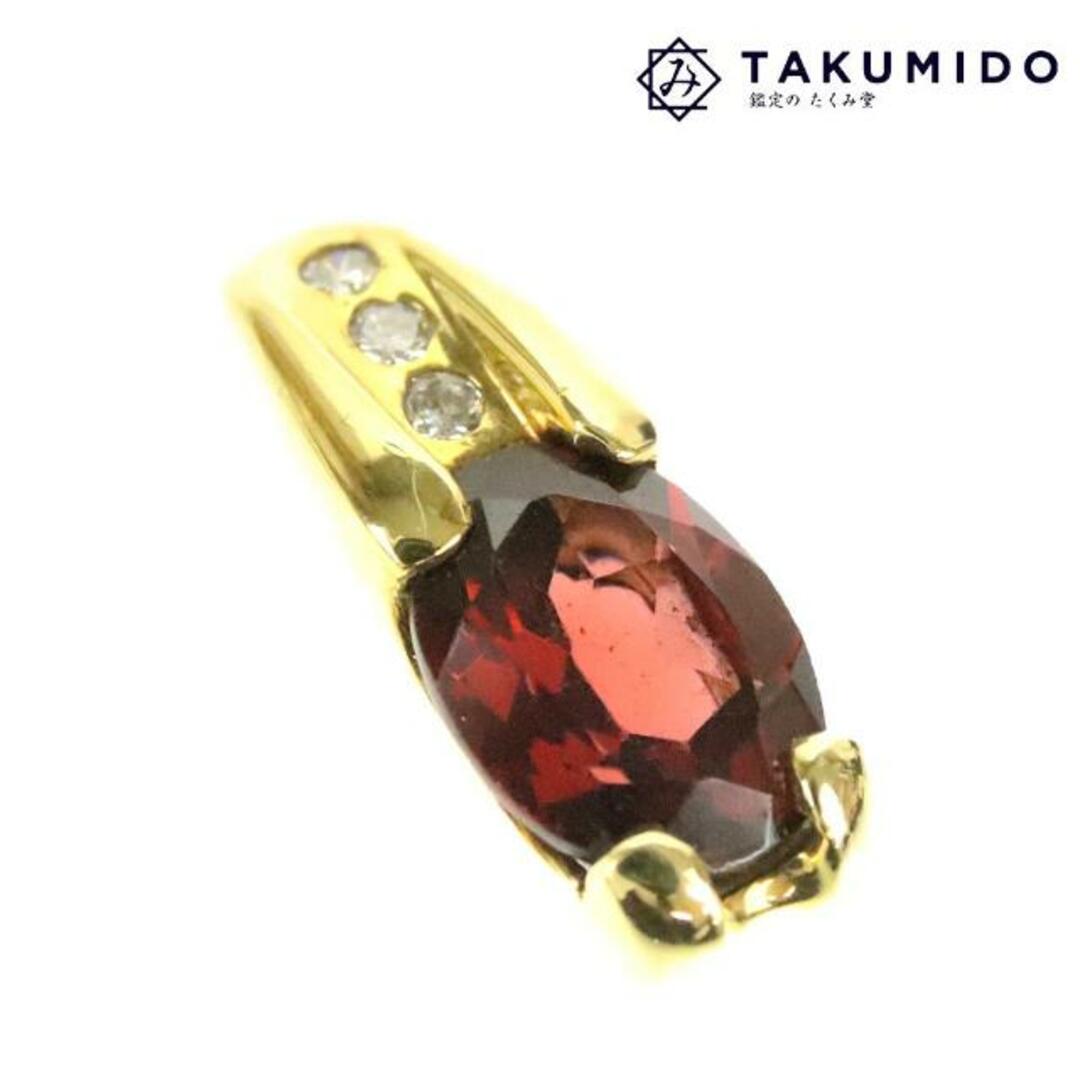 ペンダントトップ ネックレストップ 中古 ゴールド K18 ガーネット 1.30ct ダイヤモンド 0.03ct 総重量2.2g 【中古】 | アクセサリー レディース 18金 赤 ダイアモンド ファッション 小物 宝飾 Aランク | フリマアプリ ラクマ