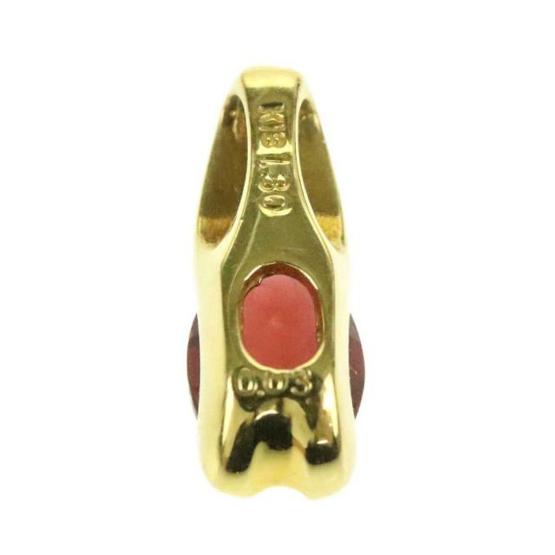 ペンダントトップ ネックレストップ 中古 ゴールド K18 ガーネット 1.30ct ダイヤモンド 0.03ct 総重量2.2g 【中古】 | アクセサリー レディース 18金 赤 ダイアモンド ファッション 小物 宝飾 Aランク