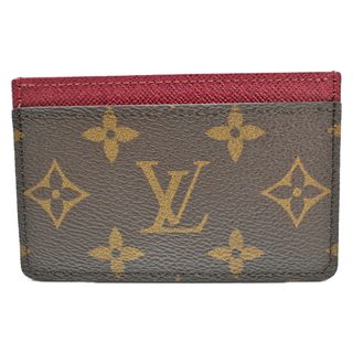 ルイヴィトン(LOUIS VUITTON)の【中古品】 LOUISVUITTON
ポルトカルト サーンプル M60703 モノグラム/フューシャ(ワインレッド系) コーティングキャンバス カードケース　名刺入れ　シンプル　ビジネス　レディース　ギフト　プレゼント包装可 【中古】松山久万ノ台店(財布)