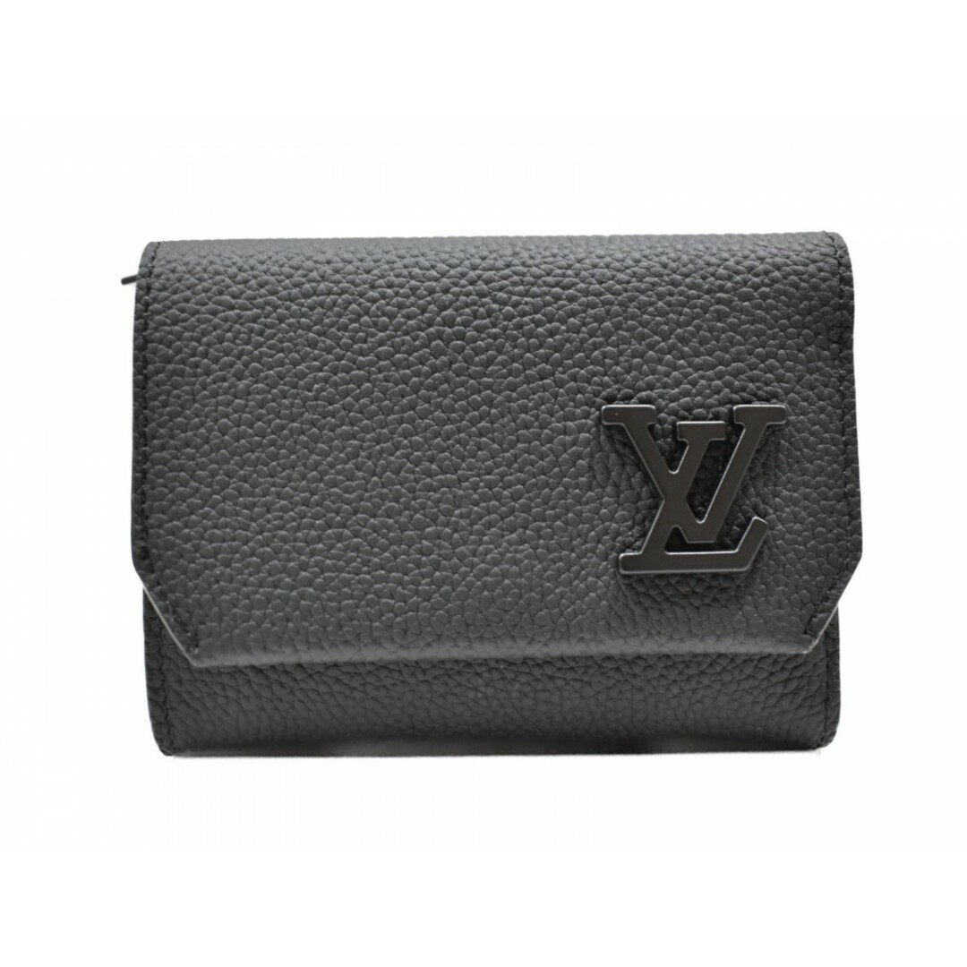 85cm×横【箱・布袋あり】LOUIS VUITTON　ルイ・ヴィトン　ポルトフォイユ・パイロット　折り財布　コンパクトウォレット　M81740　ノワール　ブラック　アエログラム・レザー　メンズ　シンプル　ギフト　プレゼント包装可　　松山久万ノ台店