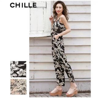 チルアナップ(CHILLE anap)のCHILLE フリルキャミオールインワン⚠️6/25までSALE⚠️(オールインワン)