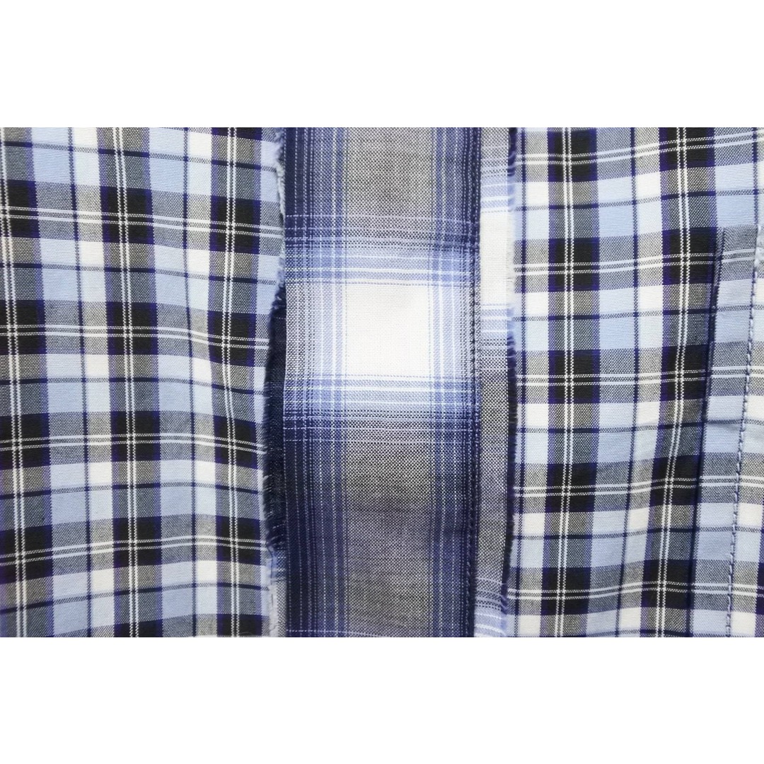 極美品 Givenchy ジバンシー 長袖シャツ 17SS チェックシャツ 6008 400 ネイビー サイズ40 コットン 中古 49621