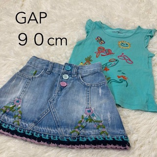 ギャップ(GAP)のGAP 90cm かわいい♡トップススカートセット(Tシャツ/カットソー)