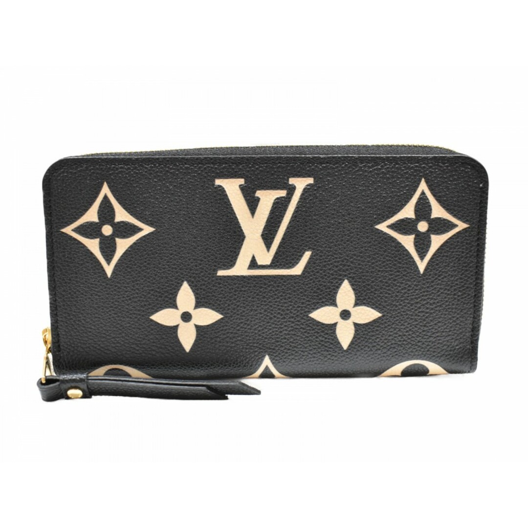 【箱・布袋あり】LOUIS VUITTON　ルイ・ヴィトン　ジッピー･ウォレット　M80481　長財布　ブラック×ベージュ　モノグラム･アンプラントレザー　レディース　シンプル　ギフト　プレゼント包装可　　松山久万ノ台店