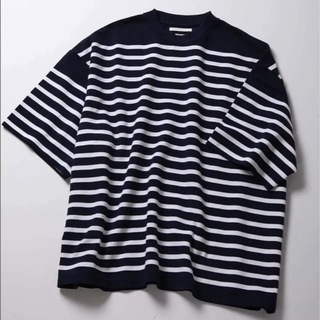 ブラームス(blurhms)のblurhms Border Super Size Tee navy(Tシャツ/カットソー(半袖/袖なし))