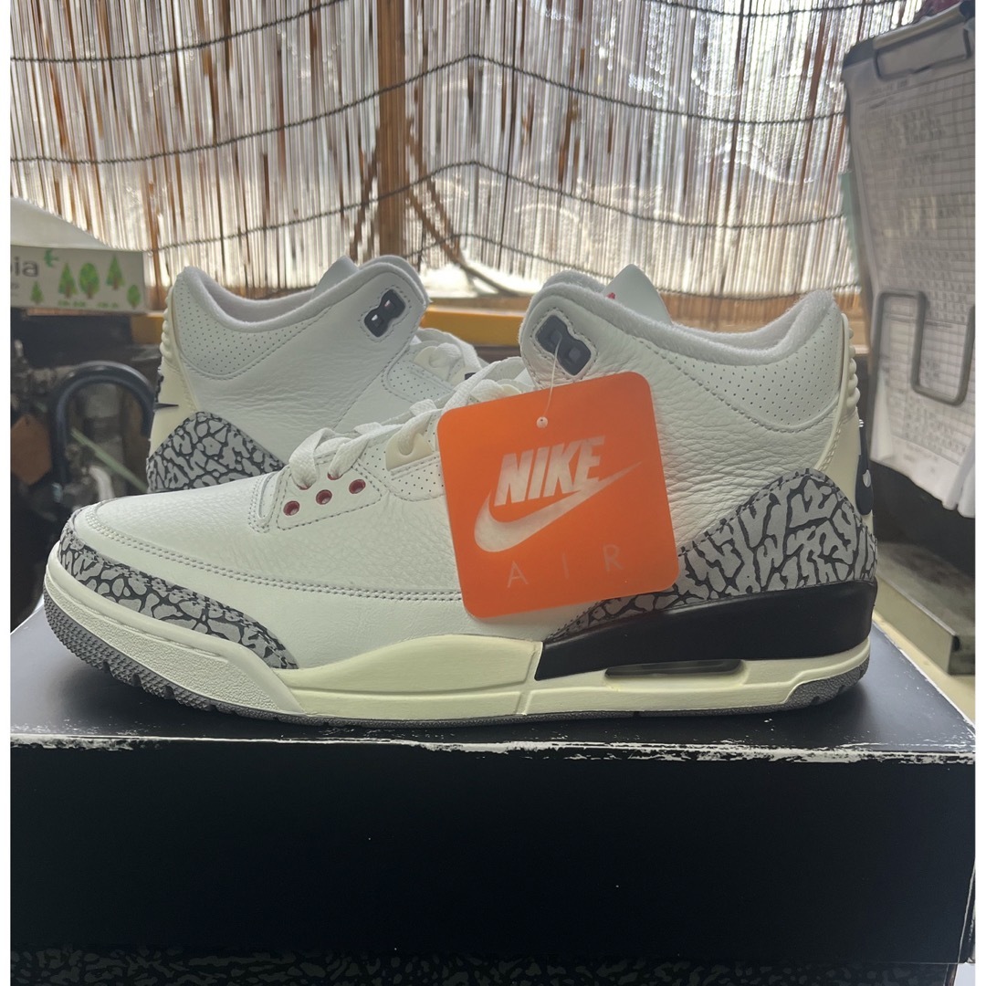 新品 28cm air jordan 3 white cement