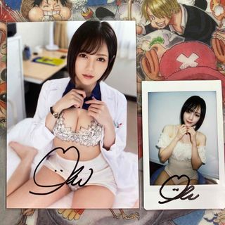 涼森れむ 直筆サイン入りL判生写真&チェキセットの通販|ラクマ