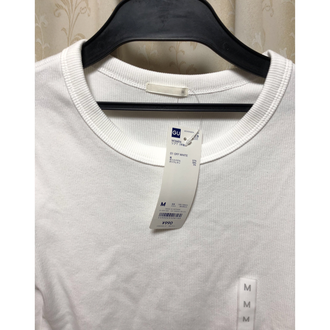 GU(ジーユー)のGU  リブT (半袖) レディースのトップス(Tシャツ(半袖/袖なし))の商品写真