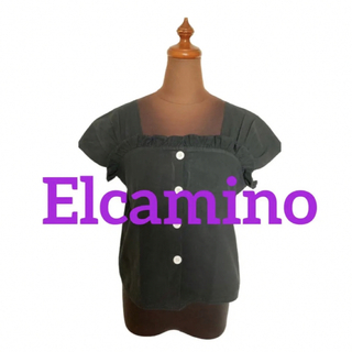 Elcamino　エルカミーノ   フリル トップス(シャツ/ブラウス(半袖/袖なし))
