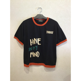 韓国直輸入！オレンジパイピングデザインTシャツ！(Tシャツ/カットソー(半袖/袖なし))