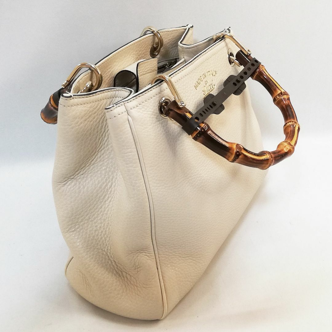 【美品級】GUCCI(グッチ)バンブーライン ハンドバッグ 本革 2way