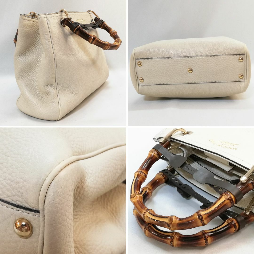 【美品級】GUCCI(グッチ)バンブーライン ハンドバッグ 本革 2way