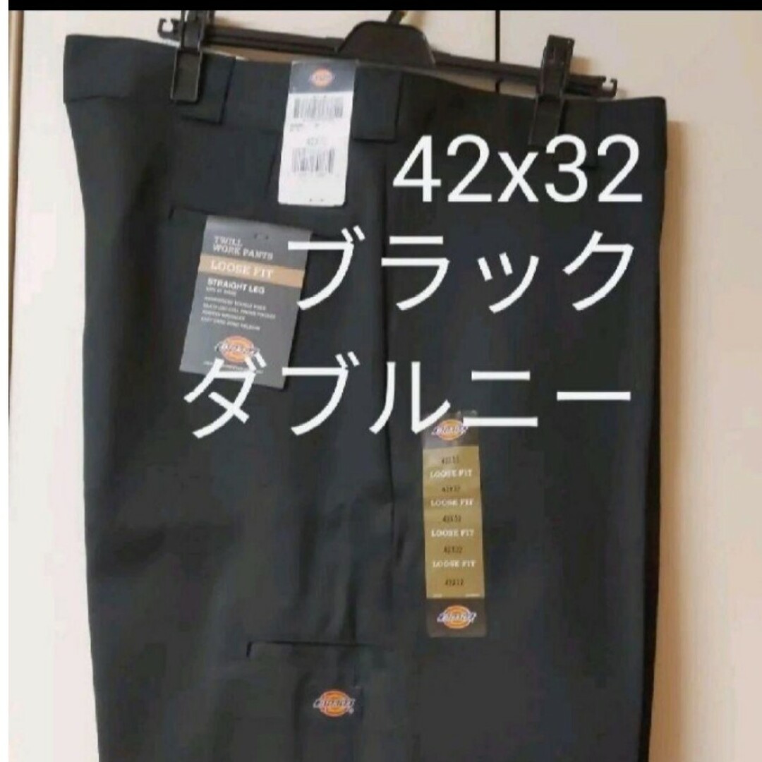 新品 42x32 BK ワークパンツ ディッキーズ ブラック