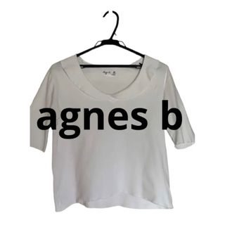 アニエスベー(agnes b.)のAgnes b    襟付き　Tシャツ　ホワイト(Tシャツ(半袖/袖なし))