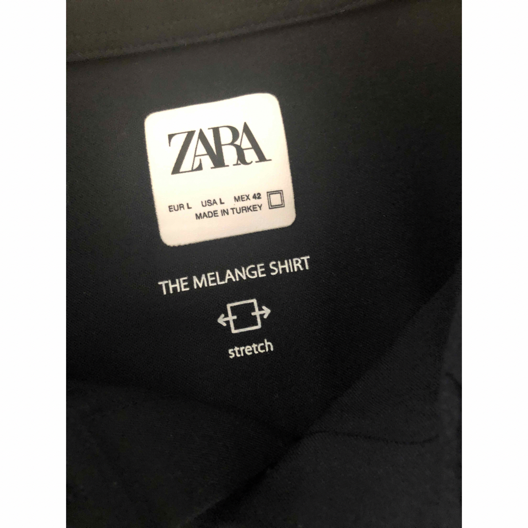 ZARA(ザラ)の未使用　ザラ ZARA メンズ L 半袖シャツ ストレッチ　 メンズのトップス(Tシャツ/カットソー(半袖/袖なし))の商品写真