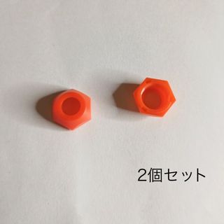 6セット　6.35mm カラーナット  赤  RED  2個セット(エフェクター)