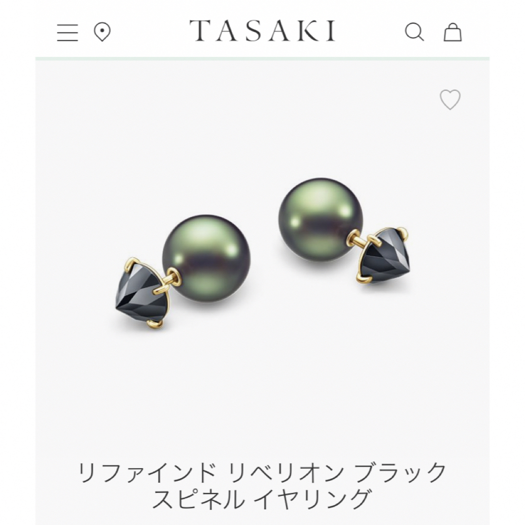 tasaki リファインド リベリオン ブラックスピネル イヤリング