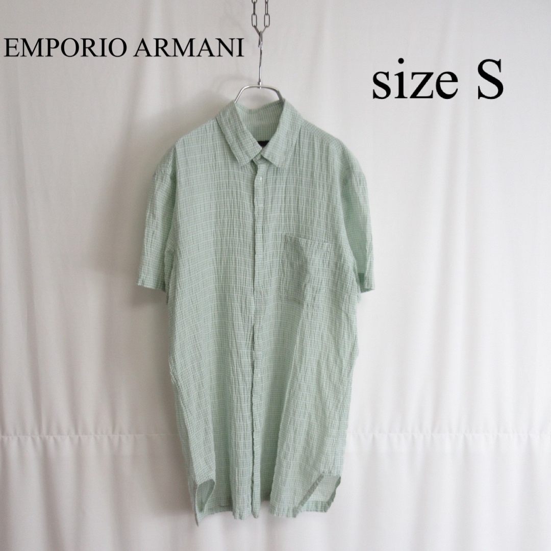 EMPORIO ARMANI ギンガム チェック コットン シャツ トップス S