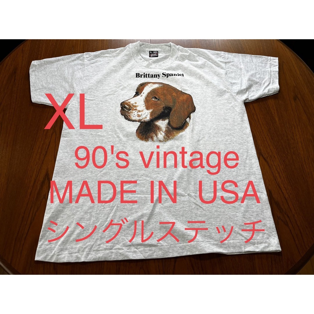 90's ヴィンテージ  Tシャツ　犬　ドッグ　アメリカ製　シングルステッチ