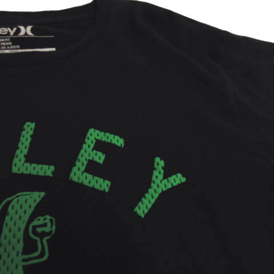 Hurley(ハーレー)のハーレー Hurley Tシャツ 半袖 丸首 ロゴプリント コットン 黒 緑 M レディースのトップス(Tシャツ(半袖/袖なし))の商品写真