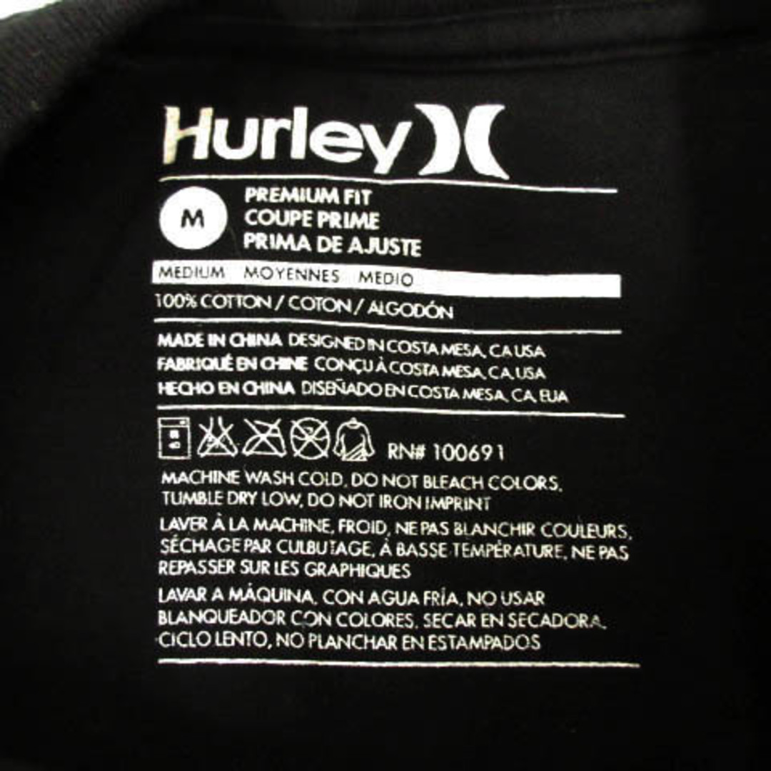 Hurley(ハーレー)のハーレー Hurley Tシャツ 半袖 丸首 ロゴプリント コットン 黒 緑 M レディースのトップス(Tシャツ(半袖/袖なし))の商品写真