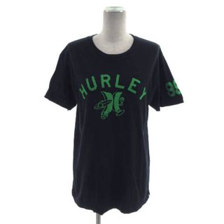 ハーレー(Hurley)のハーレー Hurley Tシャツ 半袖 丸首 ロゴプリント コットン 黒 緑 M(Tシャツ(半袖/袖なし))