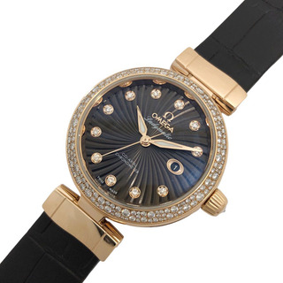オメガ(OMEGA)のオメガ OMEGA デヴィル レディマティック コーアクシャルクロノ 425.68.34.20.63.001 750RG アリゲーター革ベルト 自動巻き レディース 腕時計(腕時計)