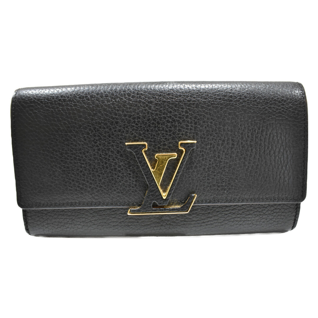 【品】 LOUISVUITTON
ポルトフォイユ・カプシーヌ M61248 ノワール(ブラック×ピンク) トリヨンレザー 長財布　ロングウォレット　LV　レディース　シンプル　人気　ギフト　プレゼント包装可 松山久万ノ台店