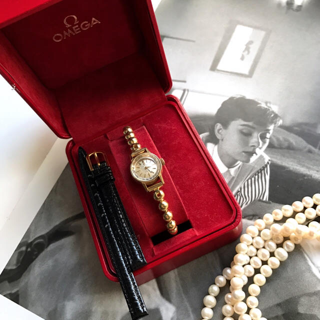 国内外の人気集結! - OMEGA 希少美品 新品ベルト付き ゴールドカット