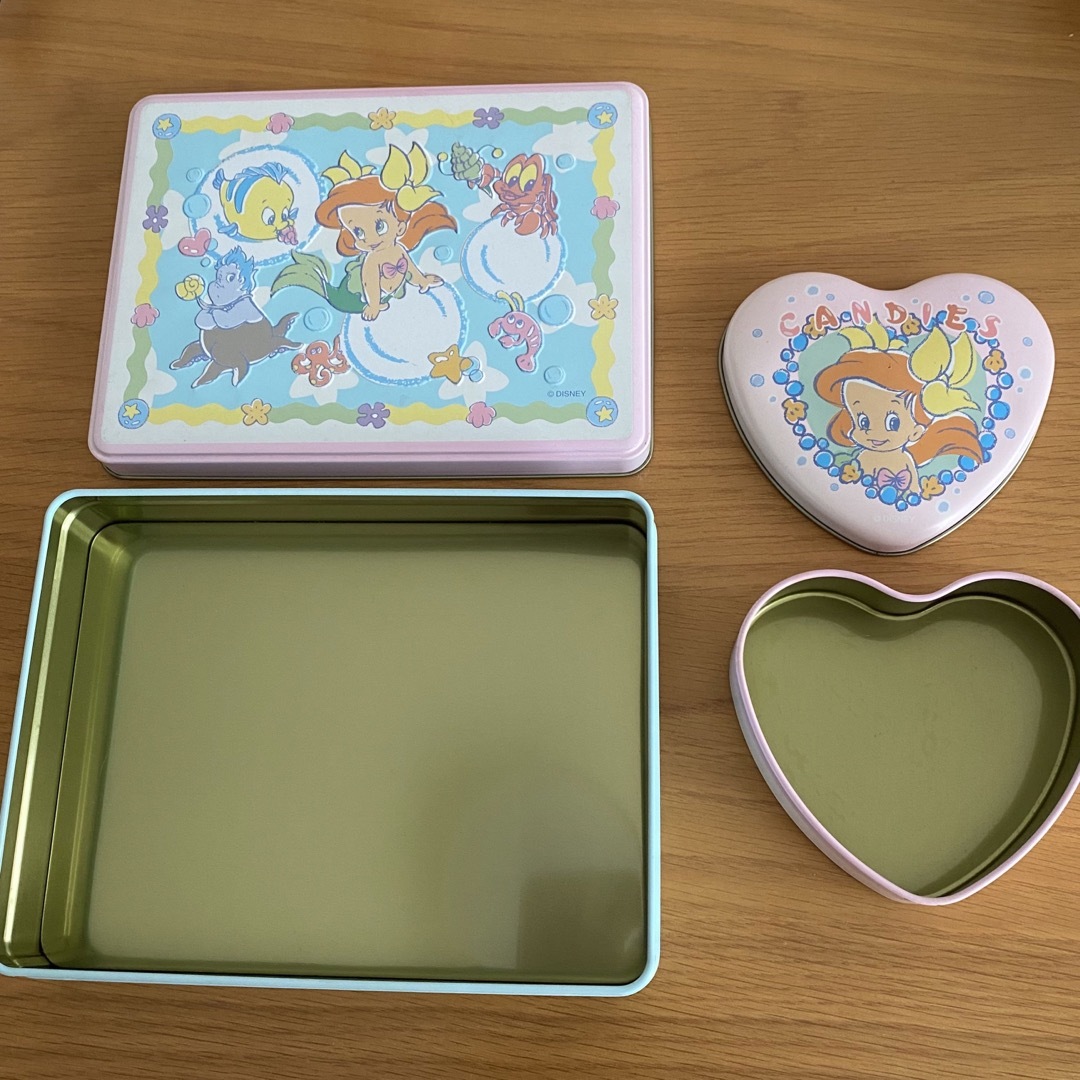 Disney - ディズニー ベビー アリエル リトルマーメイド 缶 2個 Disney - ディズニー ベビー アリエル リトルマーメイド 缶 2個